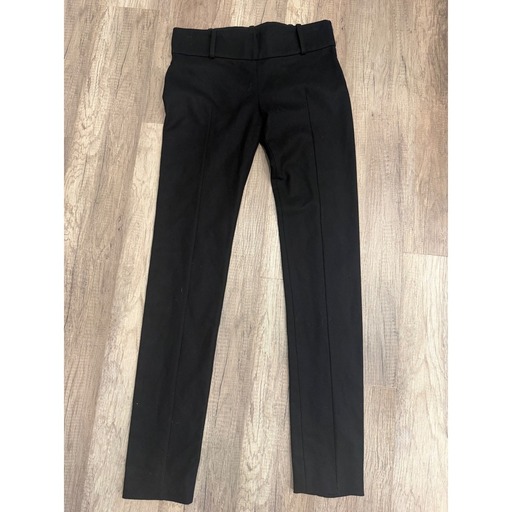 Acne Studios Slim Trousers Womens 34 Black Wool Side Zip Pintuck Quiet Luxury